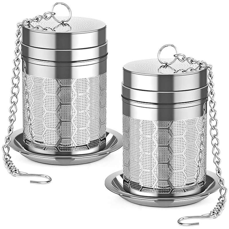 Stainless Steel Tea Strainers for Loose Tea Leaf, Mesh Tea Infuser - 2 Pack