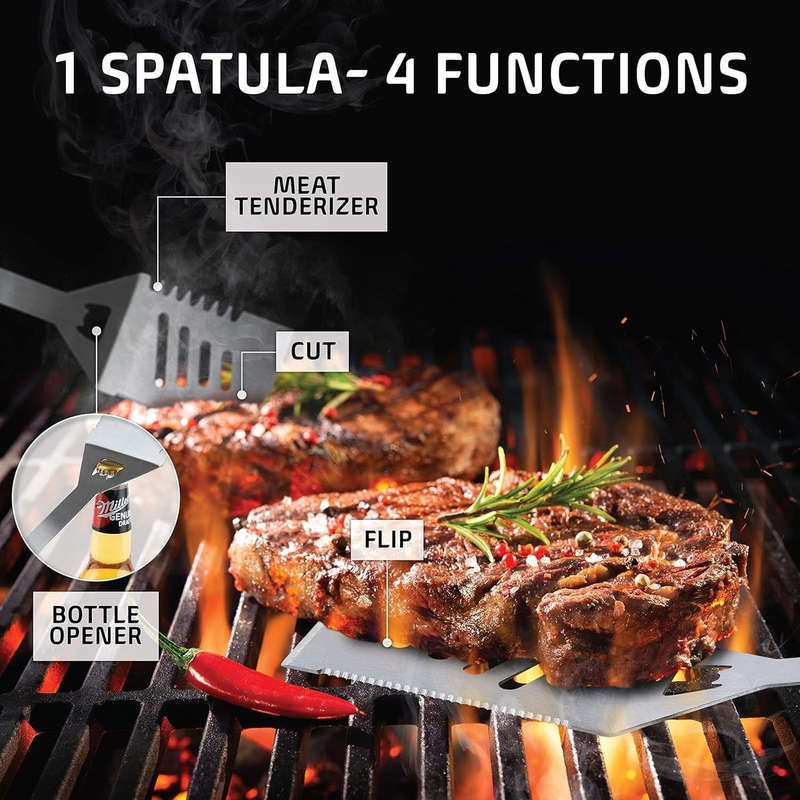 Deluxe Braai Set With Aluminum Case BBQ Tool Grill Accessories-Gift For Men