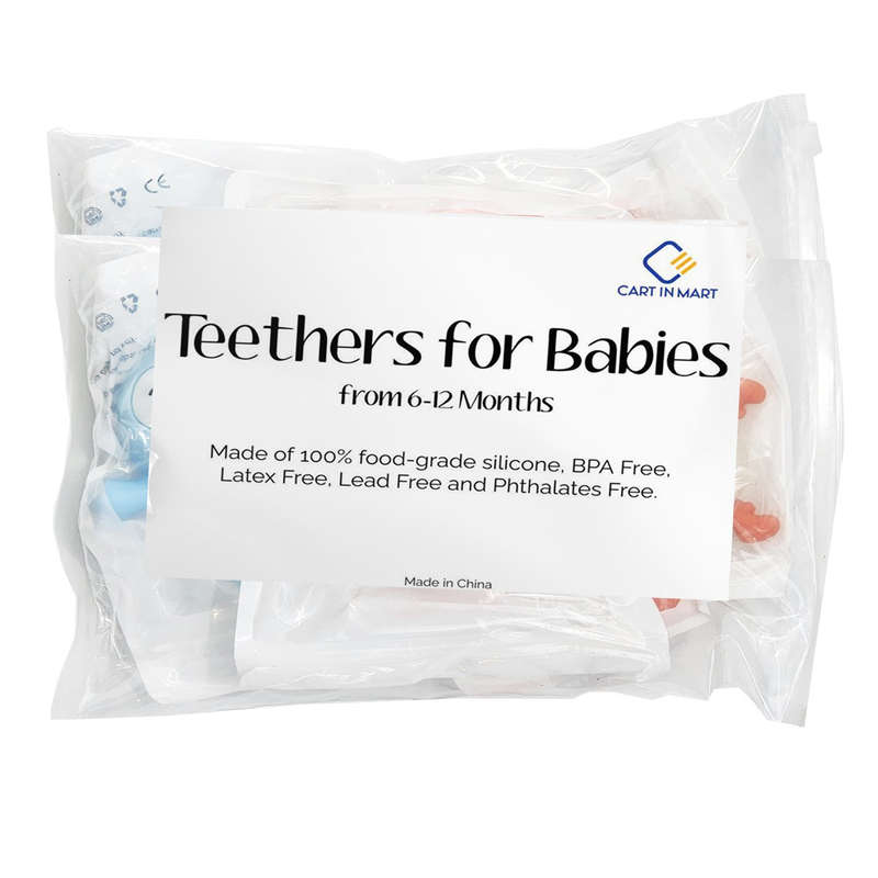 3 Pack Penguin & Deer Teether, Pacifier For Babies New Born Essentials Toy