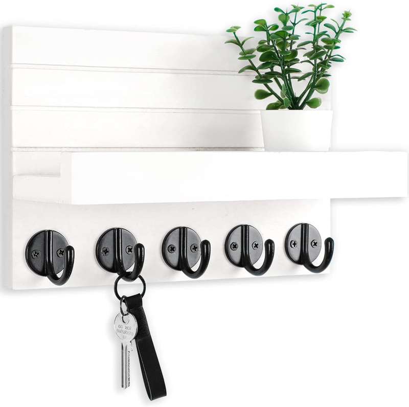 Wall mounted Key holder with metal hooks