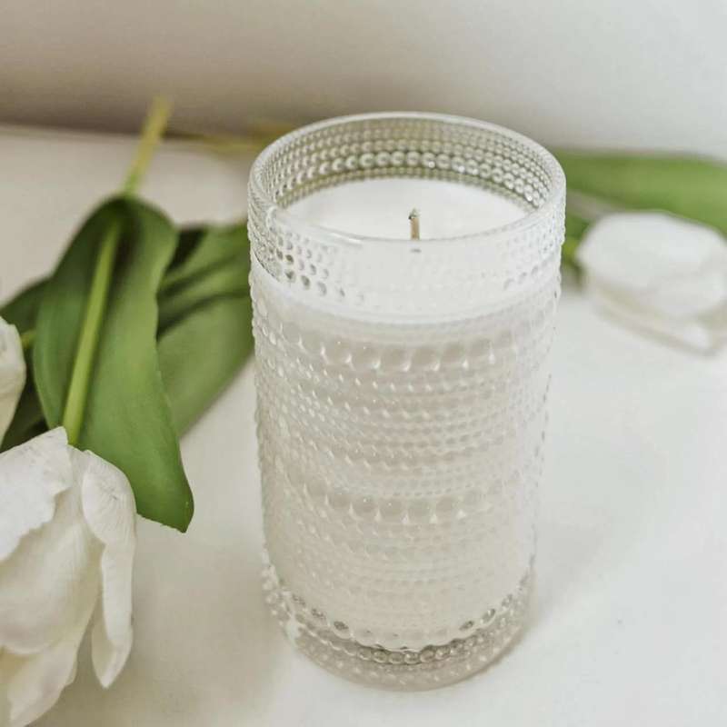 Vintage Hobnail Drinking Glasses For Wine Cocktail Glassware - Set of 8