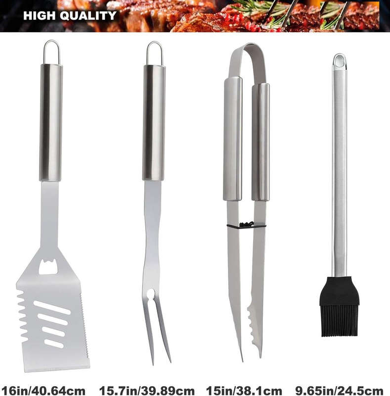 Deluxe Braai Set With Aluminum Case BBQ Tool Grill Accessories-Gift For Men