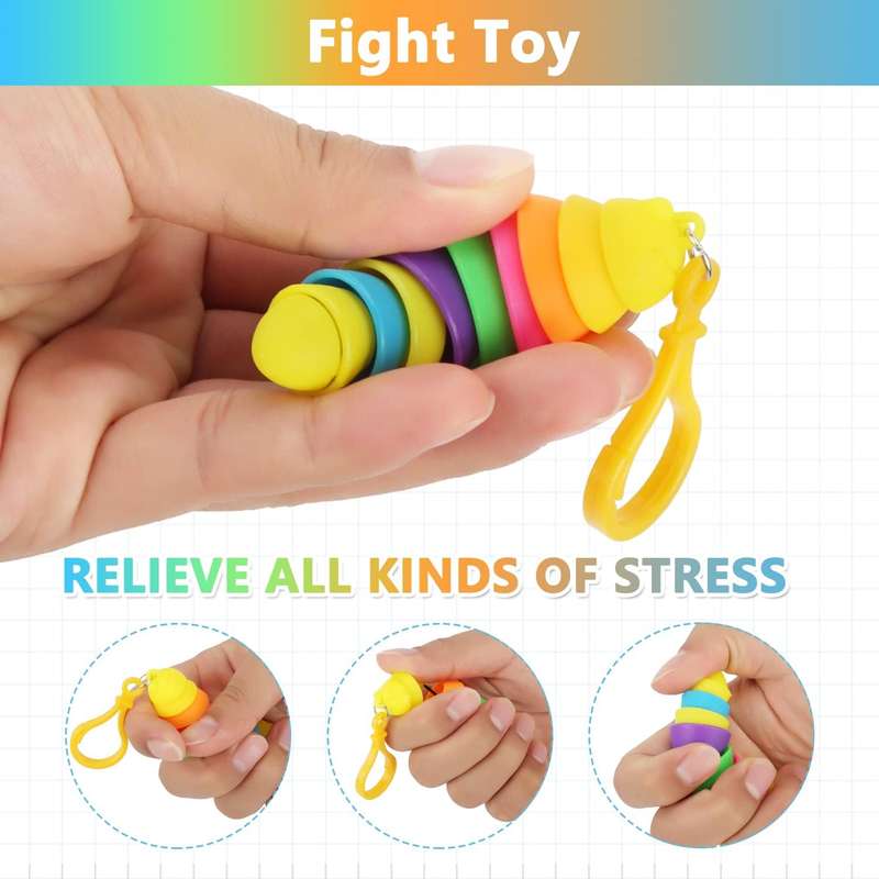 12-Piece Mini Fidget Toys Set | Anxiety Relief Slugs & Party Favors |
