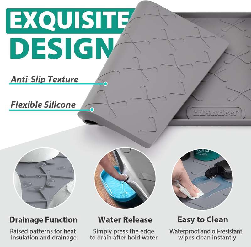 Silicone Waterproof Under Sink Mat Drip Tray - 86x56cm - Cabinet Liner