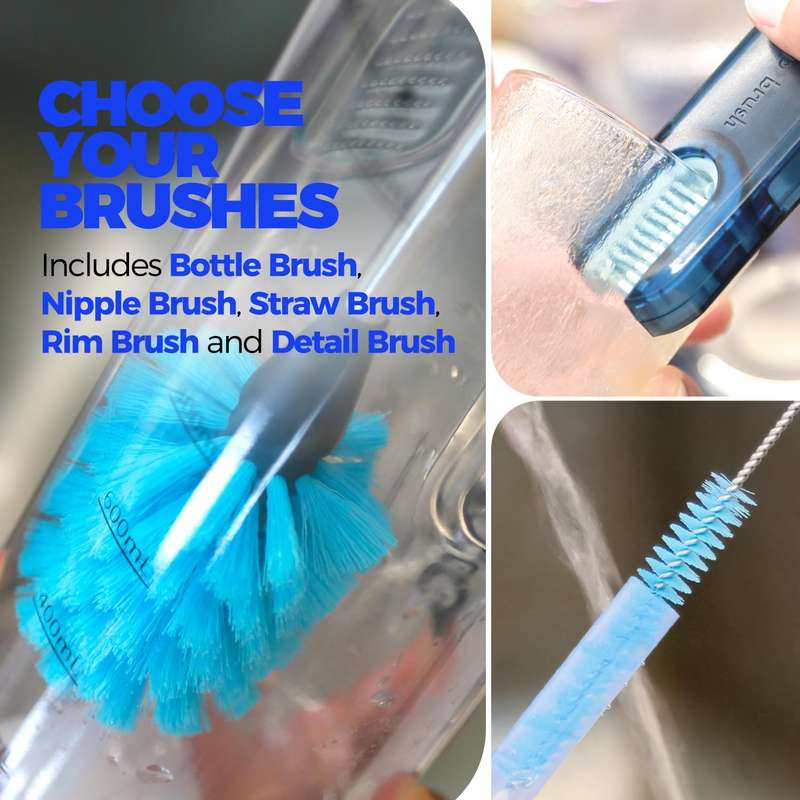 8 Pack Bottle Cleaner Brush Set For Decanter Baby Bottle Tumbler Cup Lid