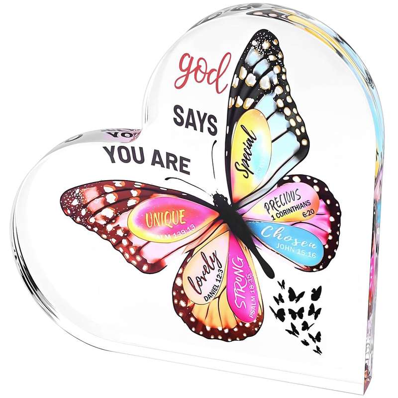Inspirational Religious Butterfly Decorative Sign Christian Gifts For Women
