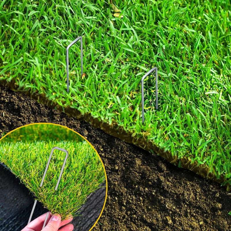 120-Pack Galvanized Landscape Staples Garden Stakes For Lawn Fence-15.2cm