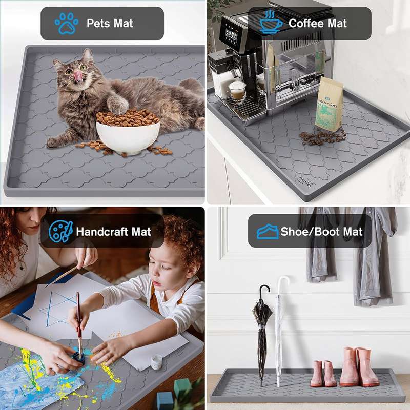 Silicone Waterproof Under Sink Mat Drip Tray - 86x56cm - Cabinet Liner