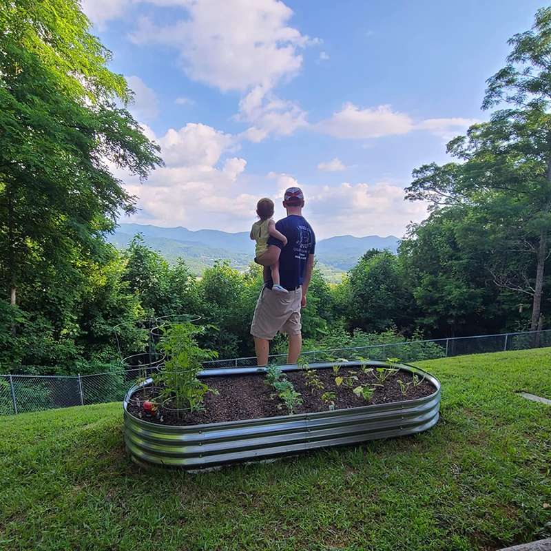 Galvanised Metal Raised Bed Vegetable Planter Box For Outdoor Garden
