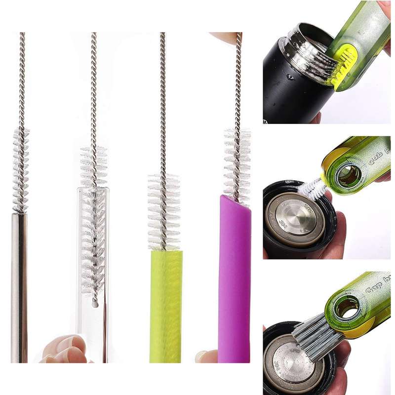 4 Piece 3 in 1 Bottle Tumbler Cup Lid Gap Cleaning Brush Set Multipurpose