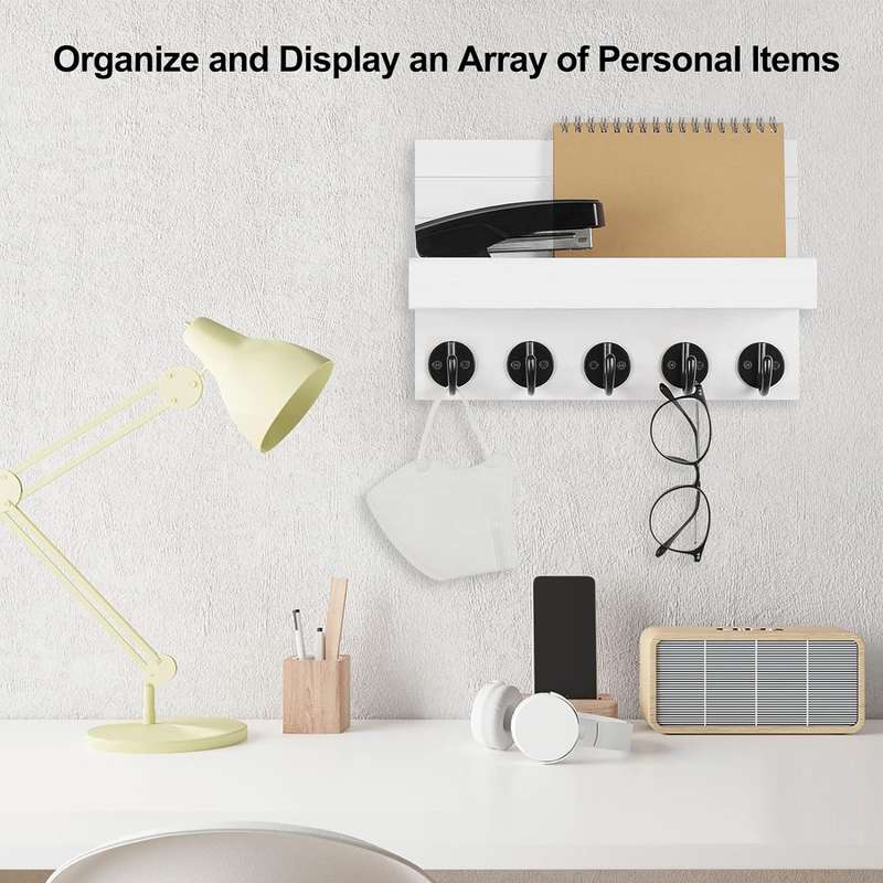 Wall mounted Key holder with metal hooks