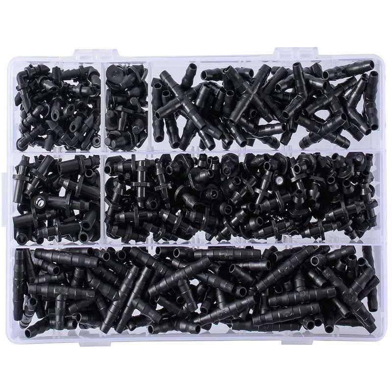 280 Piece Barbed Connectors Drip Irrigation Fittings Parts Kit