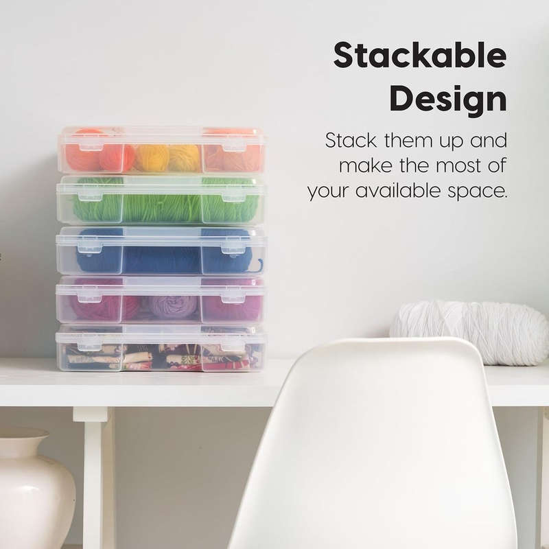 6 Pack Clear Multipurpose Large Craft Storage Board Game, File Organiser