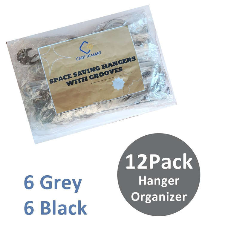 Magic Closet Hangers for Clothes Space Saving Organizers - Rotating - Pack of 12