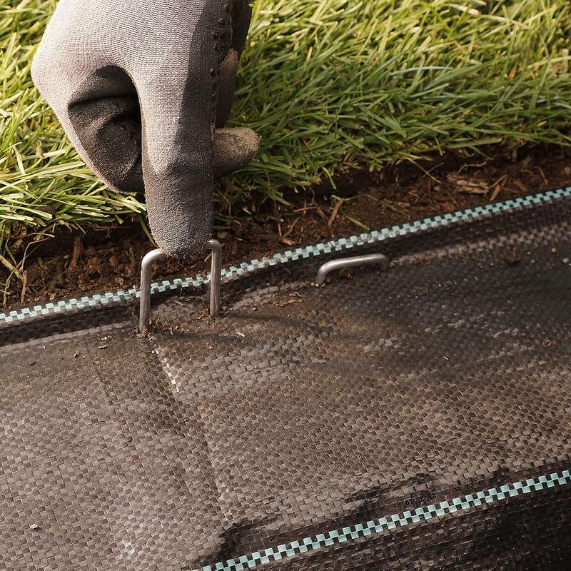 120-Pack Galvanized Landscape Staples Garden Stakes For Lawn Fence-15.2cm
