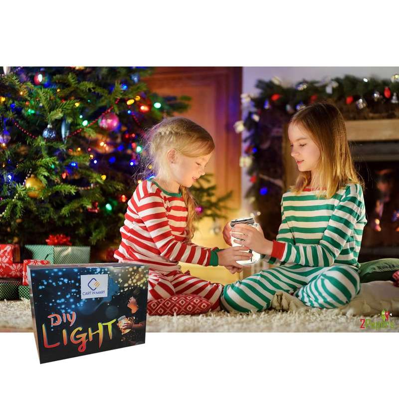 Fairy Toys Lantern Glitter Decorative Night Light for Kids DIY Kit Art Set