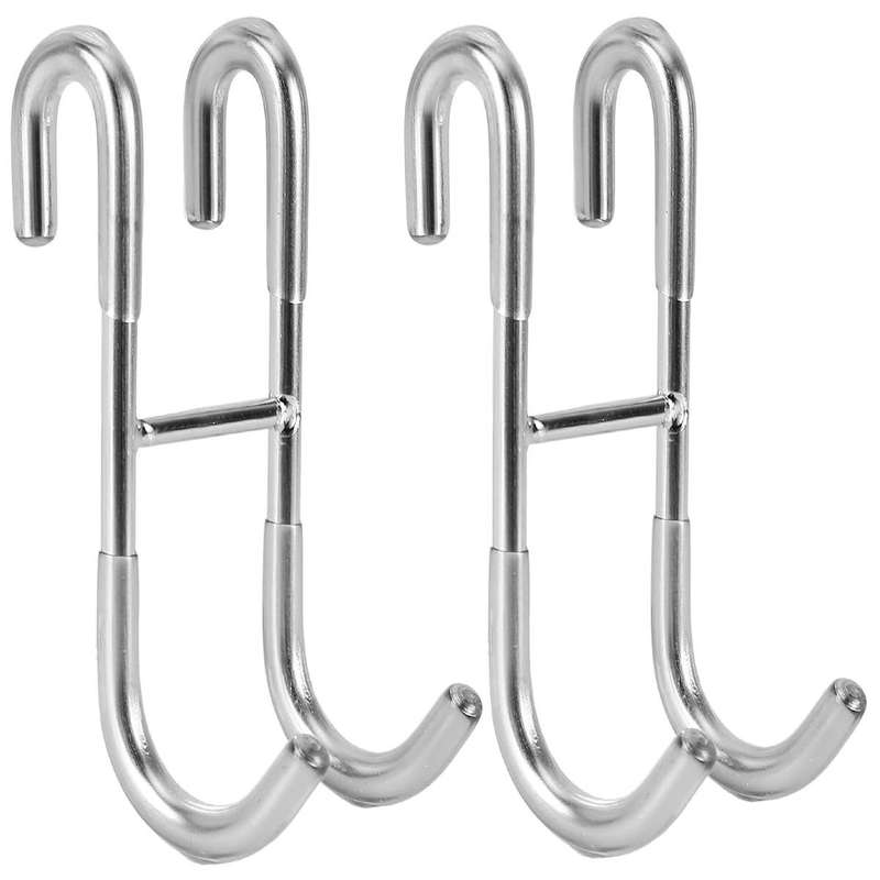 Shower Door Towel Hooks Bathroom No Drill Over Glass-Multipurpose - Pack of 2