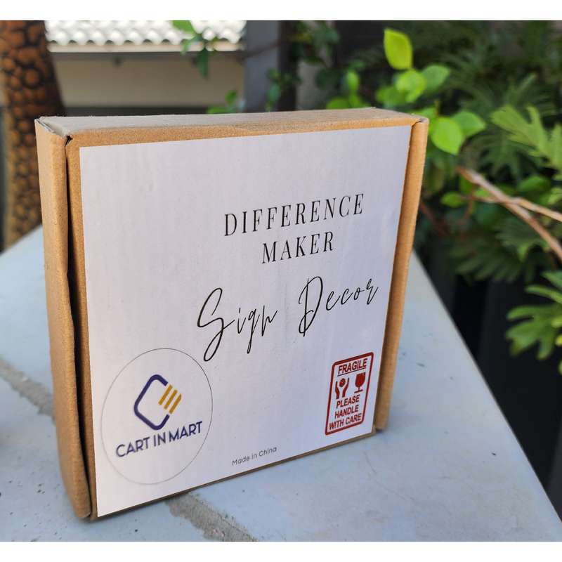 Wooden Box Decorative Sign Gift For Men Woman Home Office- Difference Maker