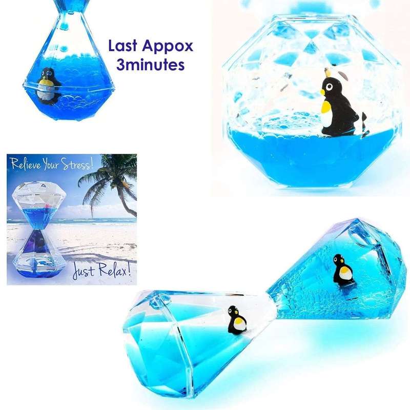 3 Pack Fidget Liquid Motion Bubbler Timer Pens