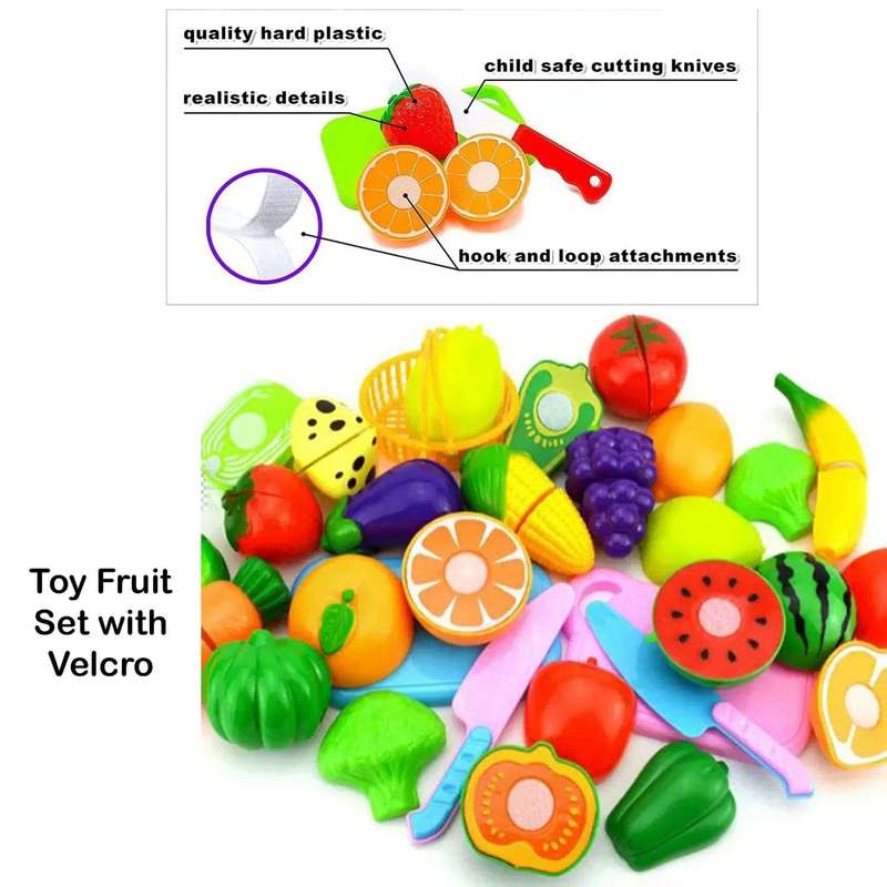 64-Pcs Pretend Play Kitchen Toys Set- Red