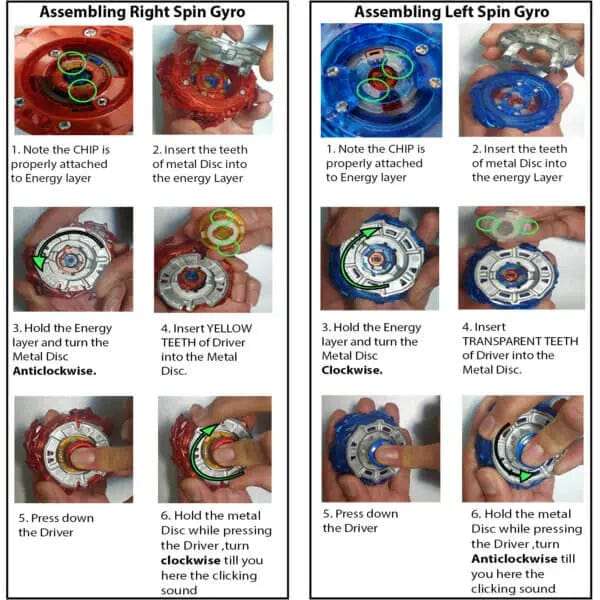 8 Piece Battle Bey Top Gyro Spinning Toy Set