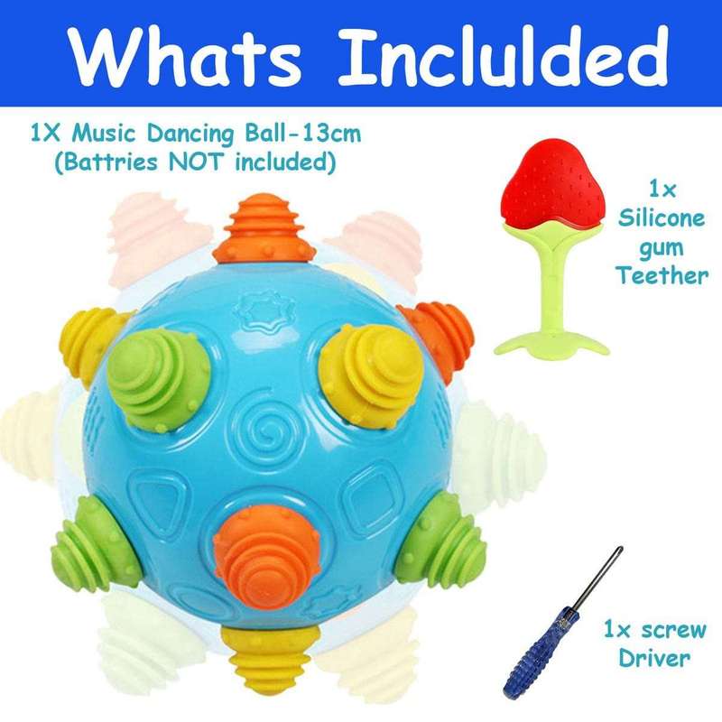 Baby Music Shake Dancing Ball & Teether- Toddler Toy