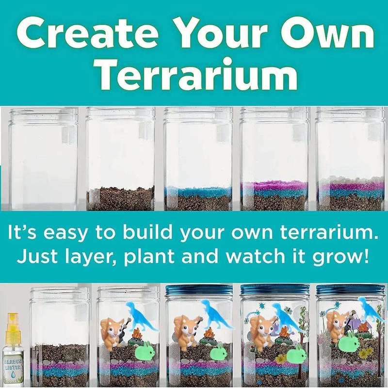 Glow In Dark Terrarium Kit For Kids - Educational Gift