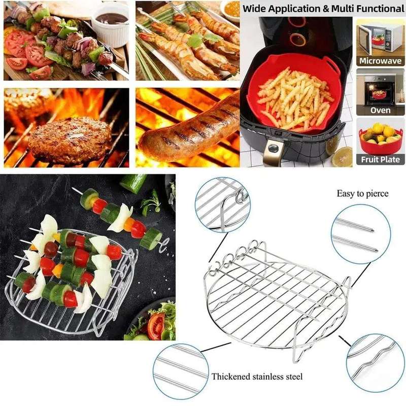 12 Pcs Silicone AirFryer Accessories & Pot Liner