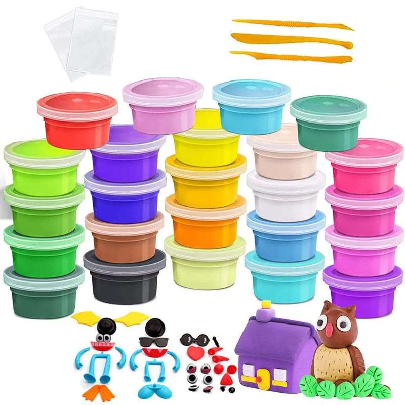 24 Colors Air Dry Modelling Clay Kit