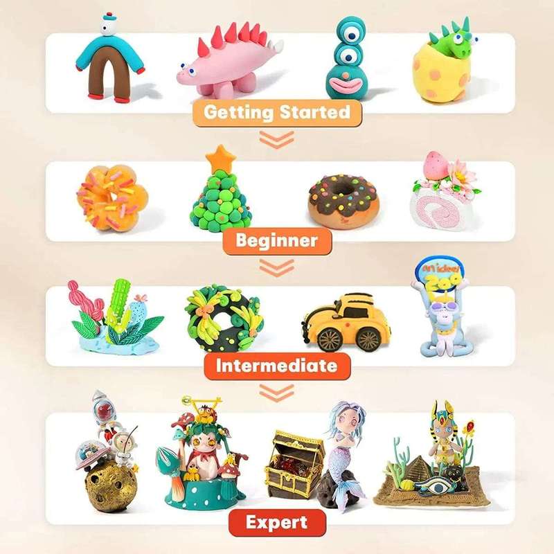 24 Colors Air Dry Modelling Clay Kit