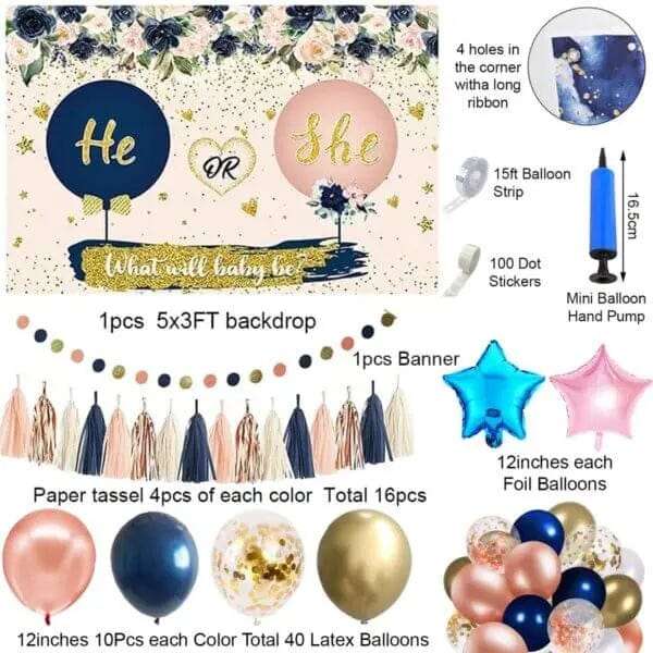 Baby Shower Gender Reveal Party Decorations