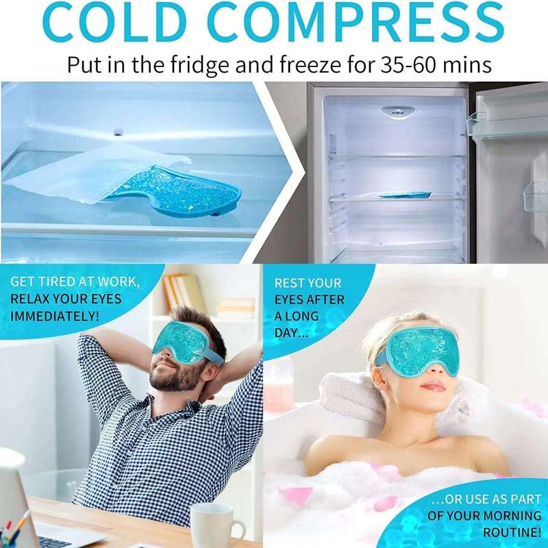 4D Mesh Bath Pillow Head Rest With Gel Eye Mask