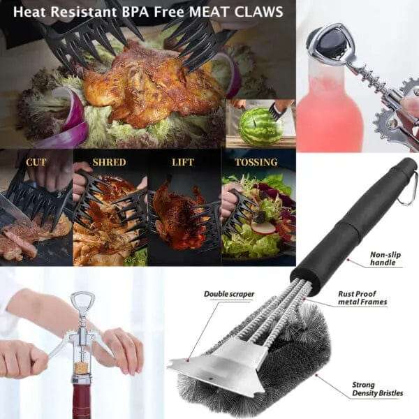 40 Piece Braai Grilling Tools Set & BBQ Utensils