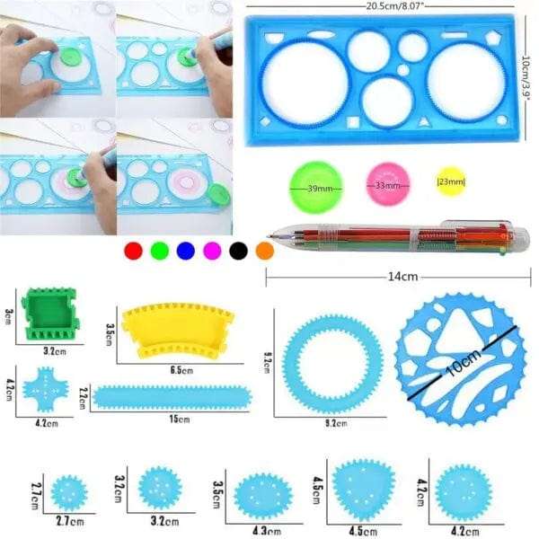 60-Pcs Spirograph Drawing Art Set