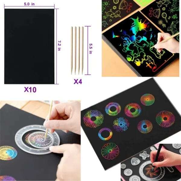 60-Pcs Spirograph Drawing Art Set