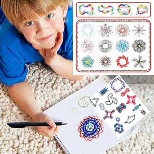 60-Pcs Spirograph Drawing Art Set