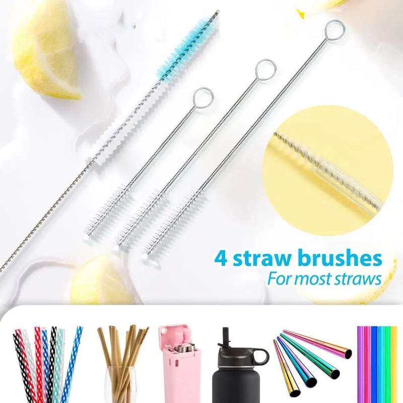 8 Pack Bottle Cleaner Brush Set - Long Handle