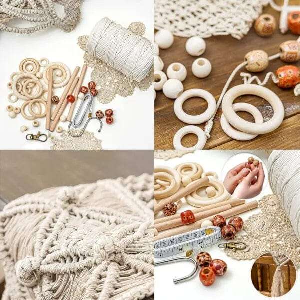 226 Pcs DIY Macrame Craft Kit With 205m Cord