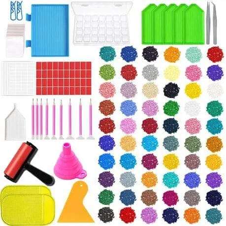 Diamond Painting Kit With 600 Beads & Tools Set