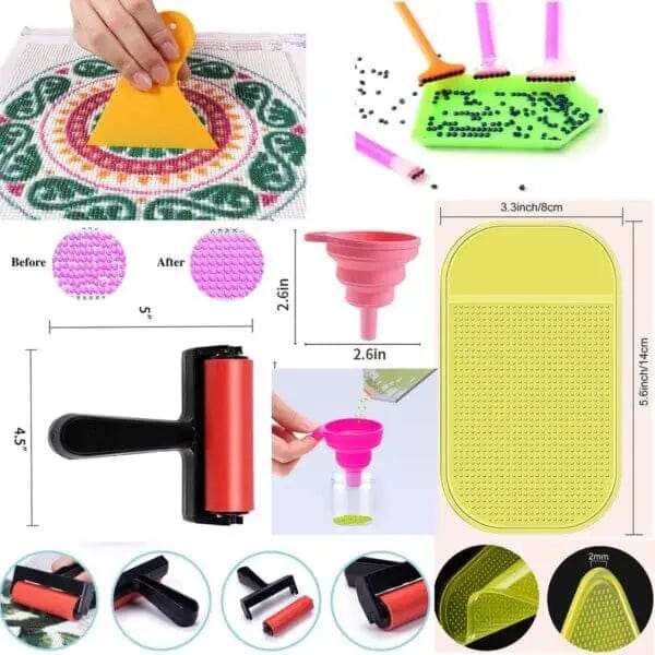 Diamond Painting Kit With 600 Beads & Tools Set