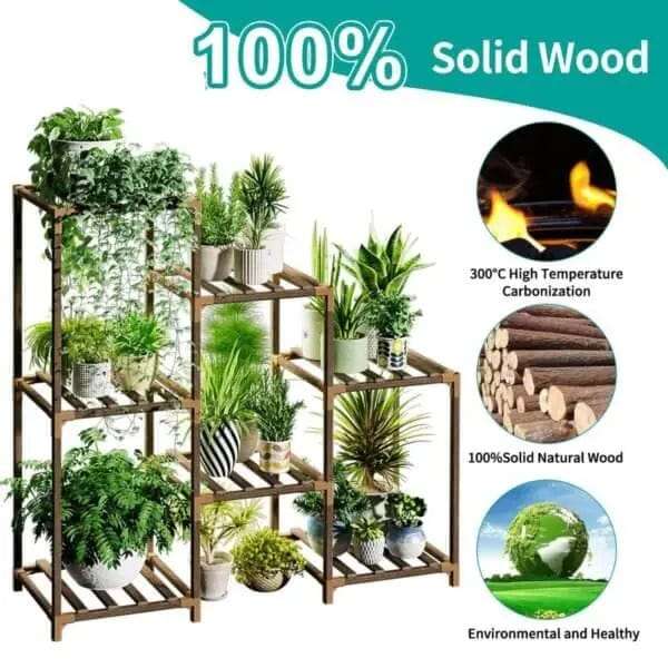 7 Potted DIY Wood Plant Stand For Indoor Outdoor