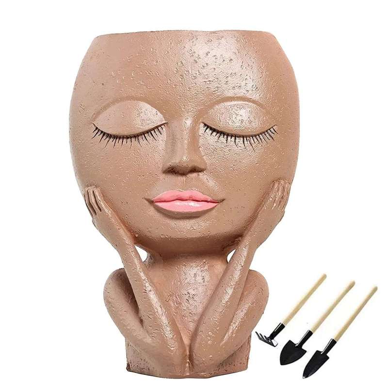 Face Flower Pot Head Succulent Planter- Mini