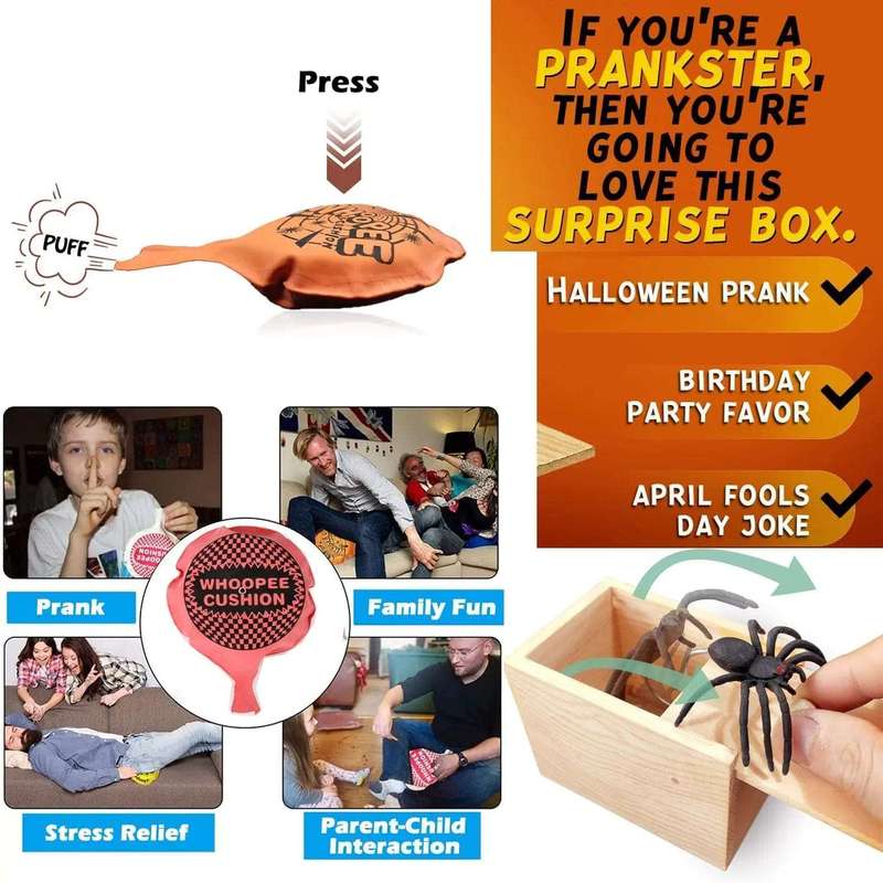 20 Piece Prank Joke Kit With Whopee Cushion