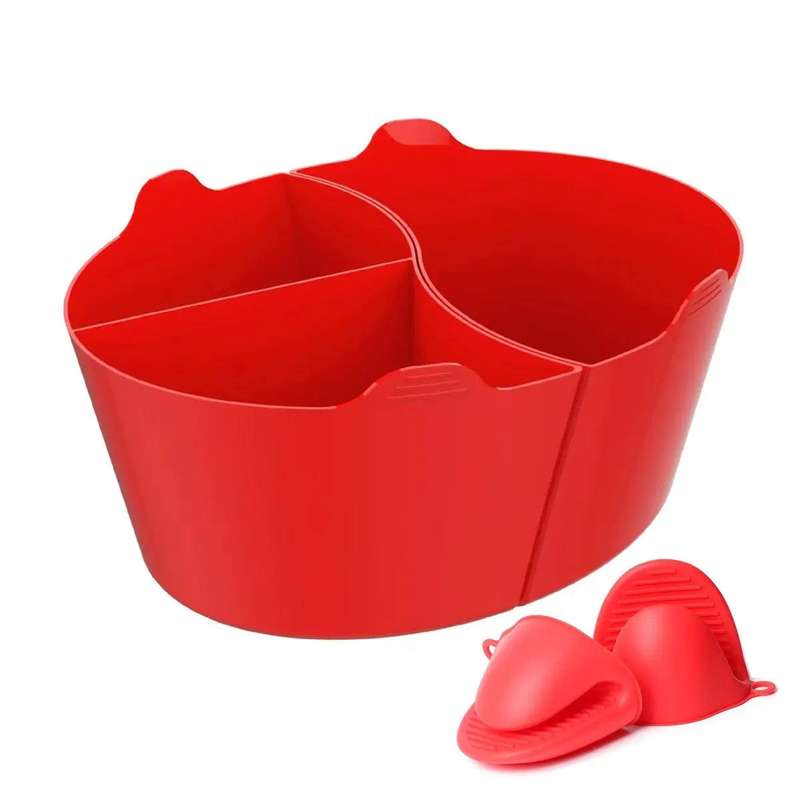4 Pieces Silicone Slow Cooker Liner Pot & Gloves