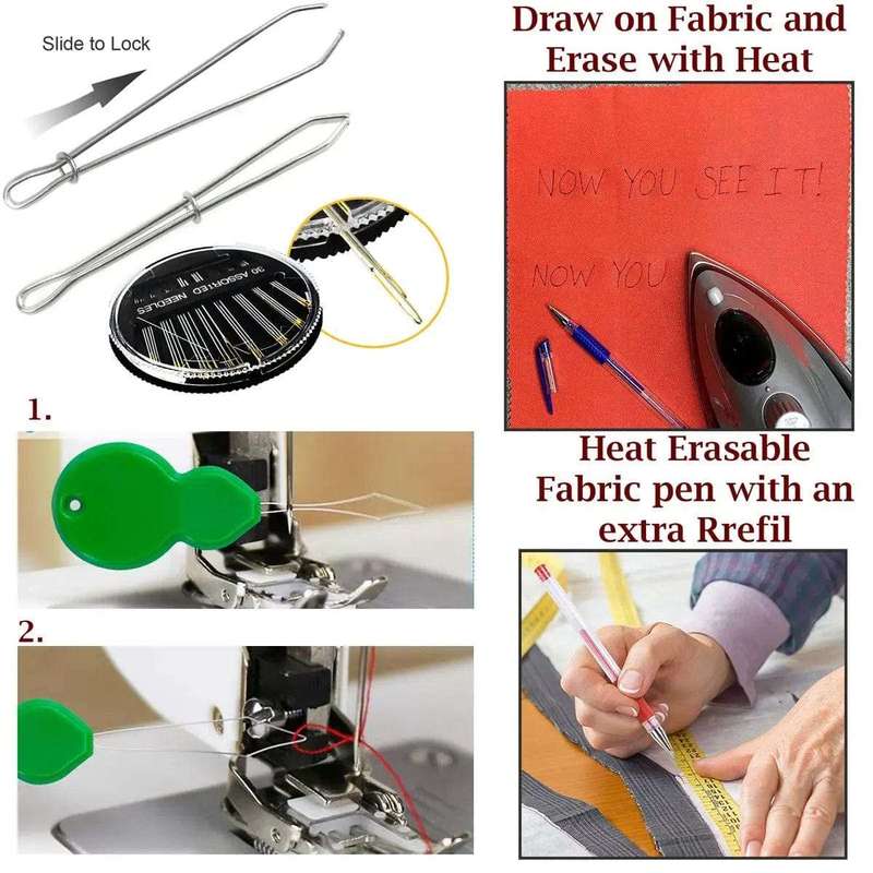 272 Pieces Sewing Machine Supplies Kit With Needles