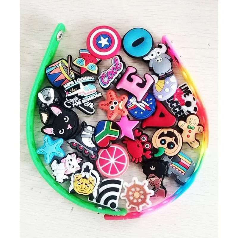30 Piece Shoe Decoration Charms Stickers & Bracelets