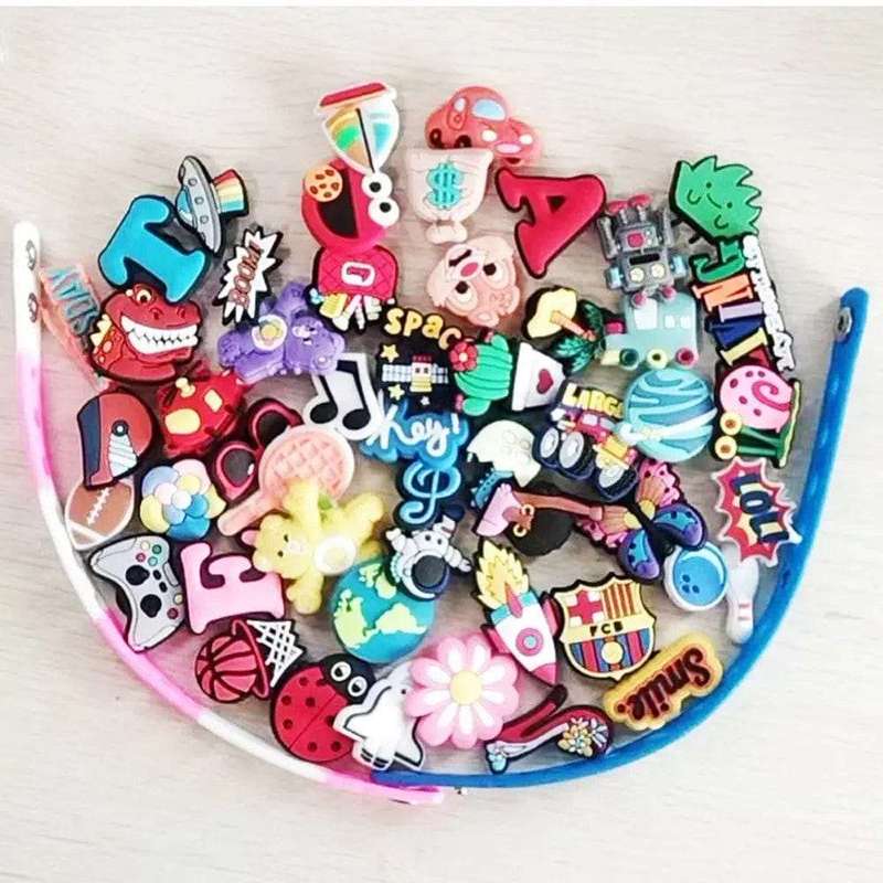 50 Piece Shoe Decoration Charms Stickers & Bracelets