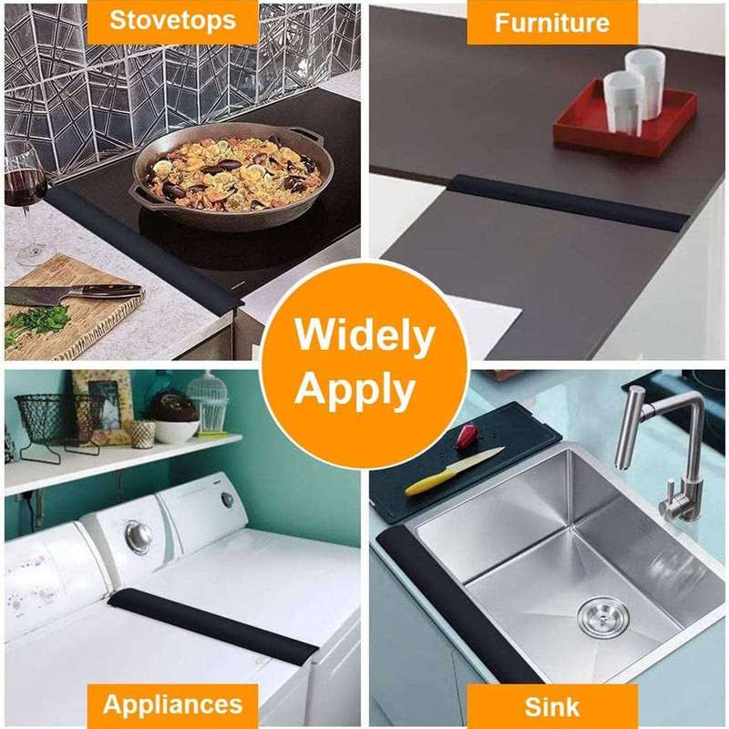 3 Piece Silicone Kitchen Stove Counter Gap Filler