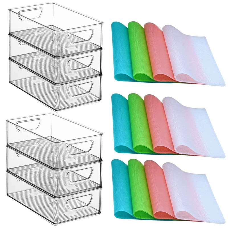 18 Pcs Refrigerator Organization Containers & Liners