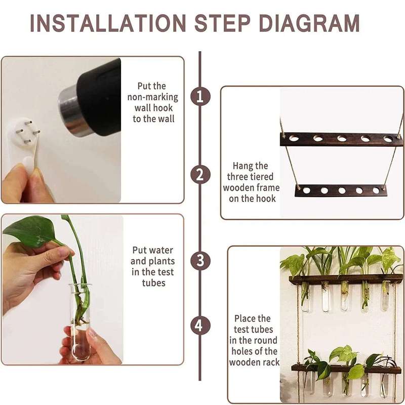 3 Tier Wall Hanging Planter Terrarium Kit
